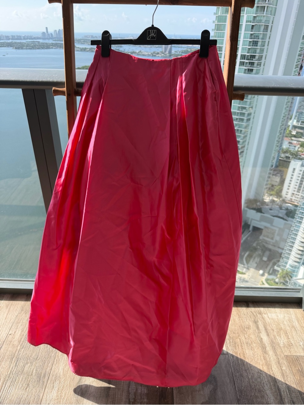 Red Silk Taffeta Ball Skirt